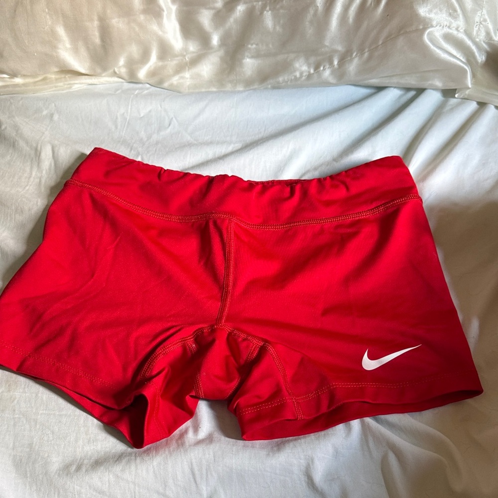 Nike Women's Vibrant Red Athletic Shorts